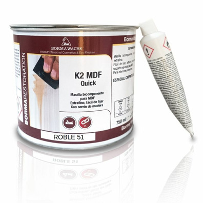 Masilla MDF 2K extrafina poliester roble 51 750ml