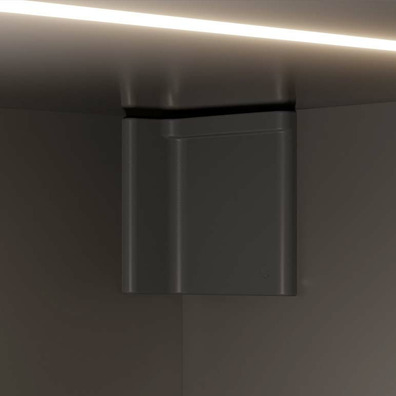 Tapa colgador Libra H11 blanca derecha Gris antracita