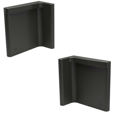 Tapa colgador Libra H11 blanca derecha Gris antracita