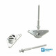 Herraje giratorio - conector de esquinas pata fija