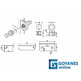 Cierre push lock 2 lados KIT caravana Niquel sat