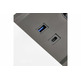 Regleta empotrable PRESTINO 2 enchufes+USB alu