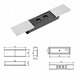 Regleta empotrable PRESTINO 2 enchufes+USB alu