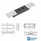 Regleta empotrable PRESTINO 2 enchufes+USB alu