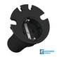 Enchufe con pasacables LOOP IN negro RAL9005