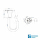 Enchufe con pasacables LOOP IN blanco RAL9010