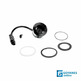 Set enchufe PIX negro (1 schuko) Ø56mm - blanco