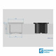 Set enchufe PIX negro (1 schuko) Ø56mm - blanco