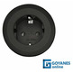 Set enchufe PIX negro (1 schuko) Ø56mm