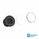 Set enchufe PIX negro (1 schuko) Ø56mm