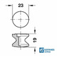 Pomo de pulsar push-lock niquel mate plastico