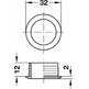 Roseta para push-lock niquel mate plastico