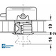 Roseta para push-lock niquel mate plastico