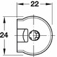 Casquillo Rafix HAFELE para 19mm sin reborde