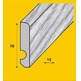 Zócalo MDF blanco 2250x70x15mm metro lineal