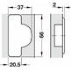 Bisagra SALICE recta tacos 45/9,5mm C2R6A99