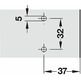 Base SALICE H=3 con taco 5mm BAV4L39F