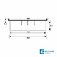 Pasacables LOOP ROUND blanco 90mm