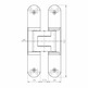 Bisagra Tectus TE 340 3D F2 niquel mate 80kg