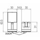 Bisagra KRONA K2000 CS HD 160x30mm cromo satinado