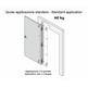 Bisagra KRONA K2000 CS HD 160x30mm cromo satinado