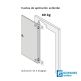 Bisagra Krona K6360 38 CS HD 130x30mm cromo satina