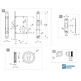 Kit cerradura puerta corredera redondo oro