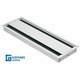 Pasacables rectangular doble 320x110mm plata mate