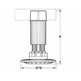 Pata Axilo Hafele H=150mm ajuste de 140-170mm