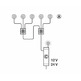 Caja multi interruptor,3 interruptores Häfele