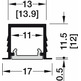 Perfil para embutir, Perfil Häfele Loox5 1103 para