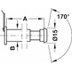 Mirilla, ø 12 mm, hasta grosor de puerta de 57 mm,