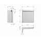 Tapa colgador Libra H11 blanca derecha Gris antracita